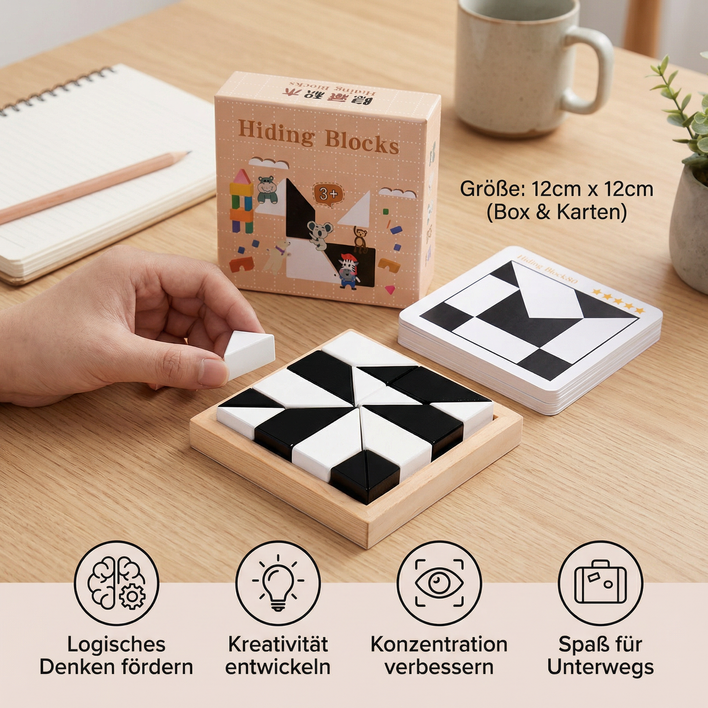 Zweifarbiges Logikrätsel Spiel im Taschenformat