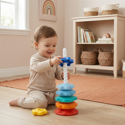 Regenbogen Dreh- und Farbturm Spielzeug