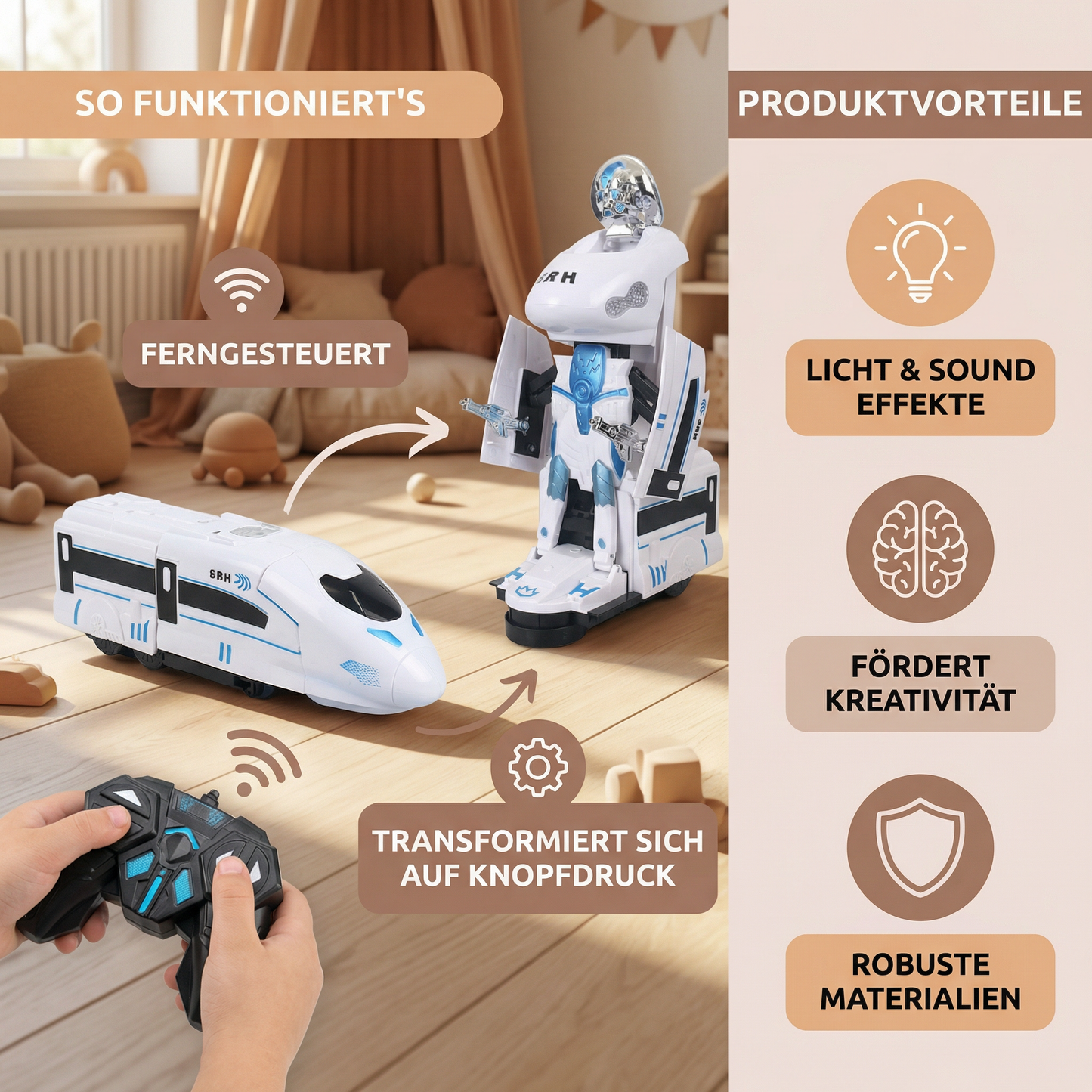 Transformierendes Roboter Zug Spielzeug