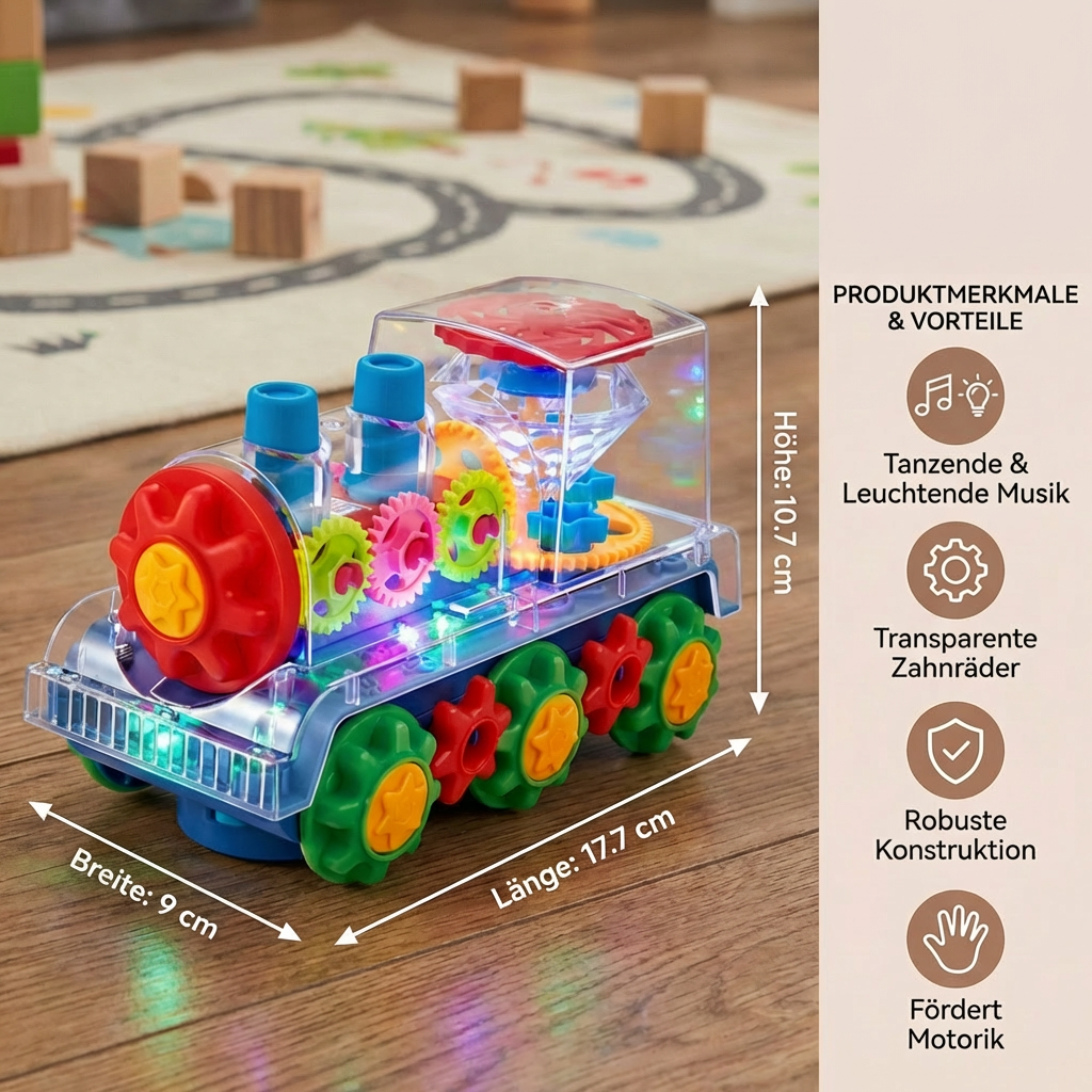 Tanzende und Leuchtende Musik Dampflokomotive