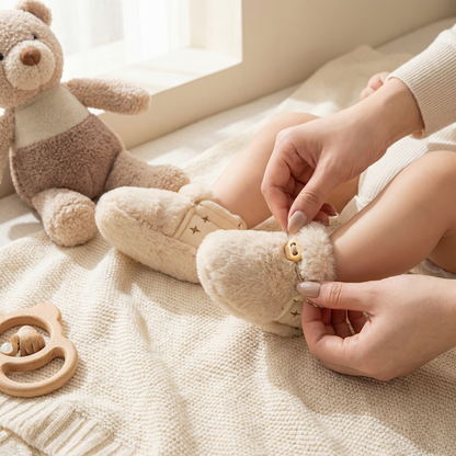 Flauschige Sockenschuhe für Babys