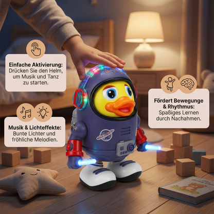 Tanzende Austronaut Ente