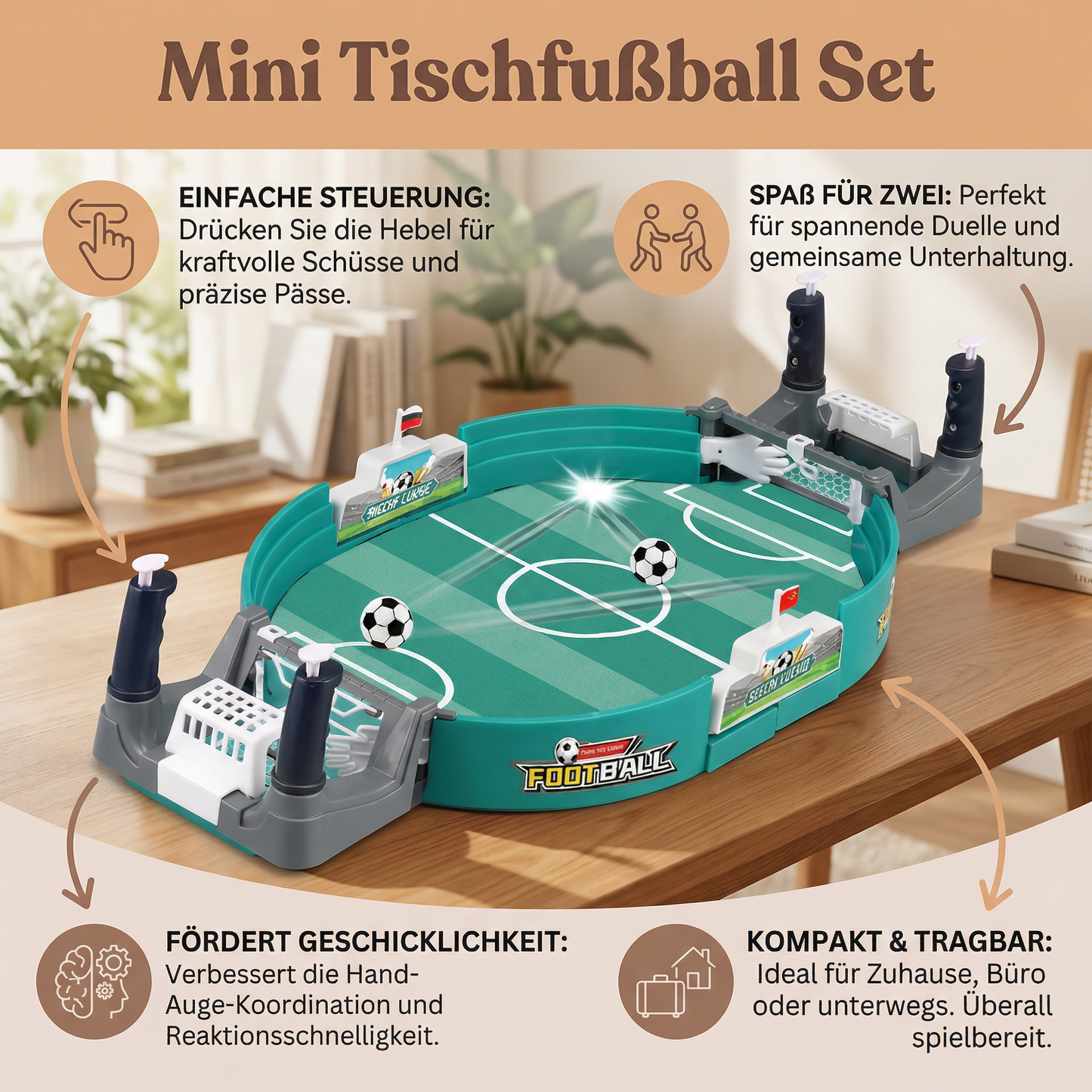 Mini Tischfußball Set