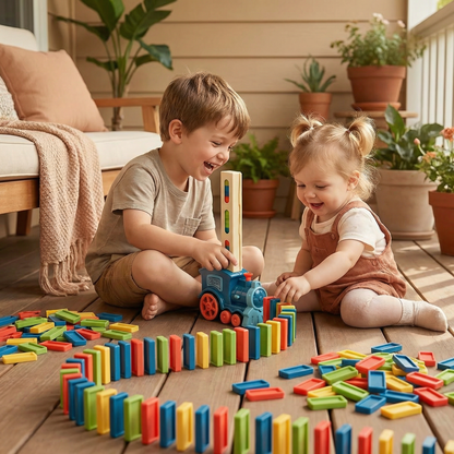 Domino-Zugspielzeug für Kinder
