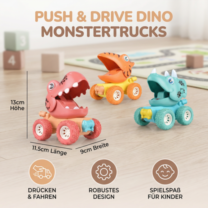 PUSH & DRIVE DINO MONSTERTRUCKS