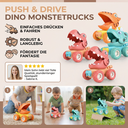PUSH & DRIVE DINO MONSTERTRUCKS