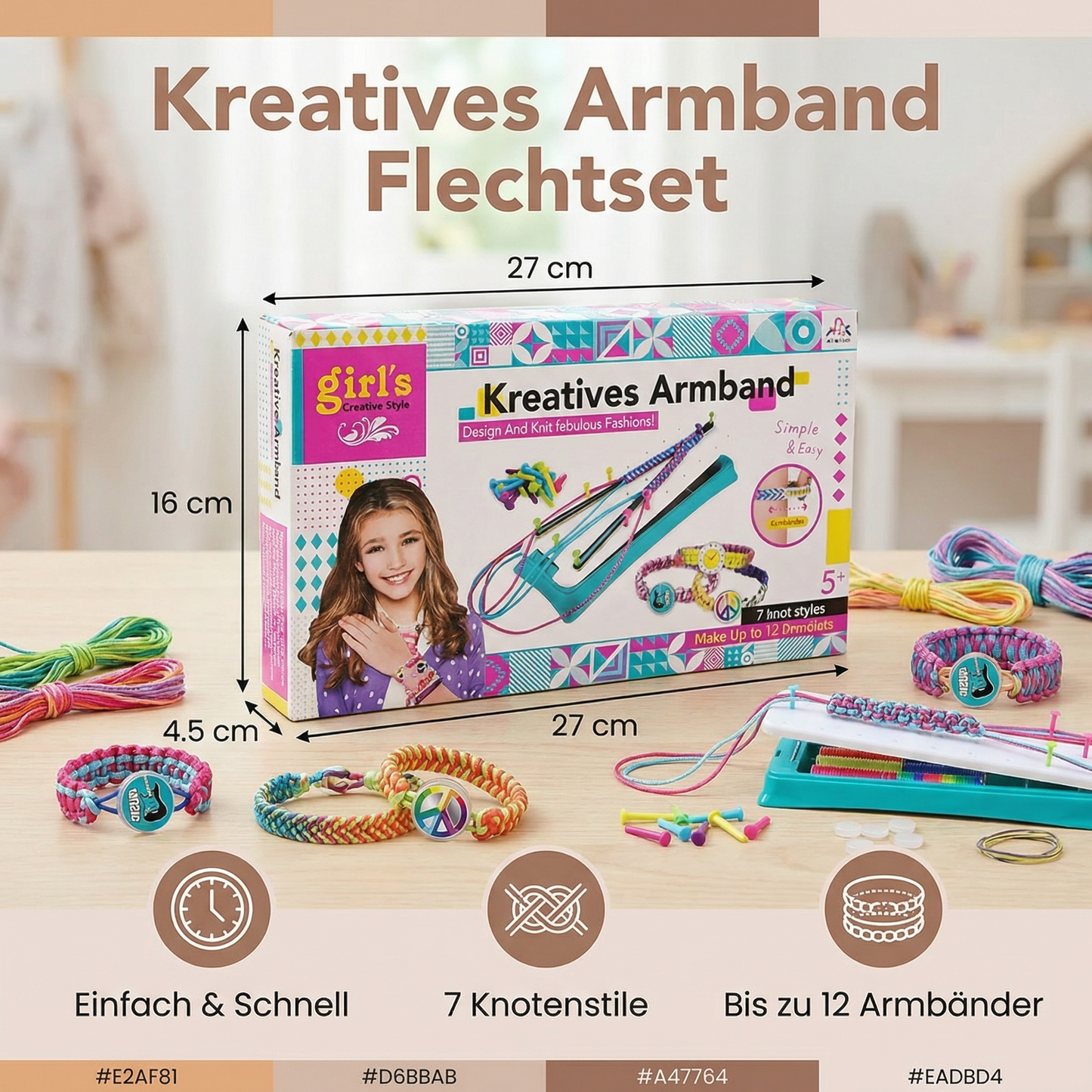 Kreatives Armband Flechtset