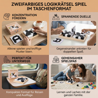 Zweifarbiges Logikrätsel Spiel im Taschenformat