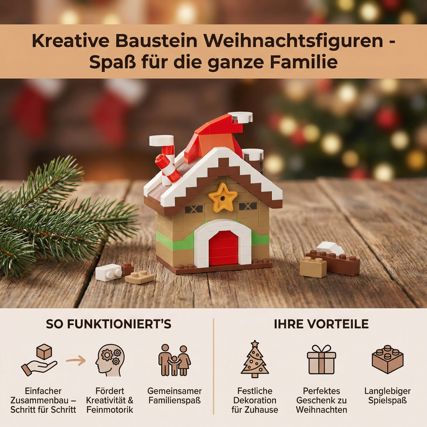 Kreative Baustein Weihnachtsfiguren - Spaß für die ganze Familie