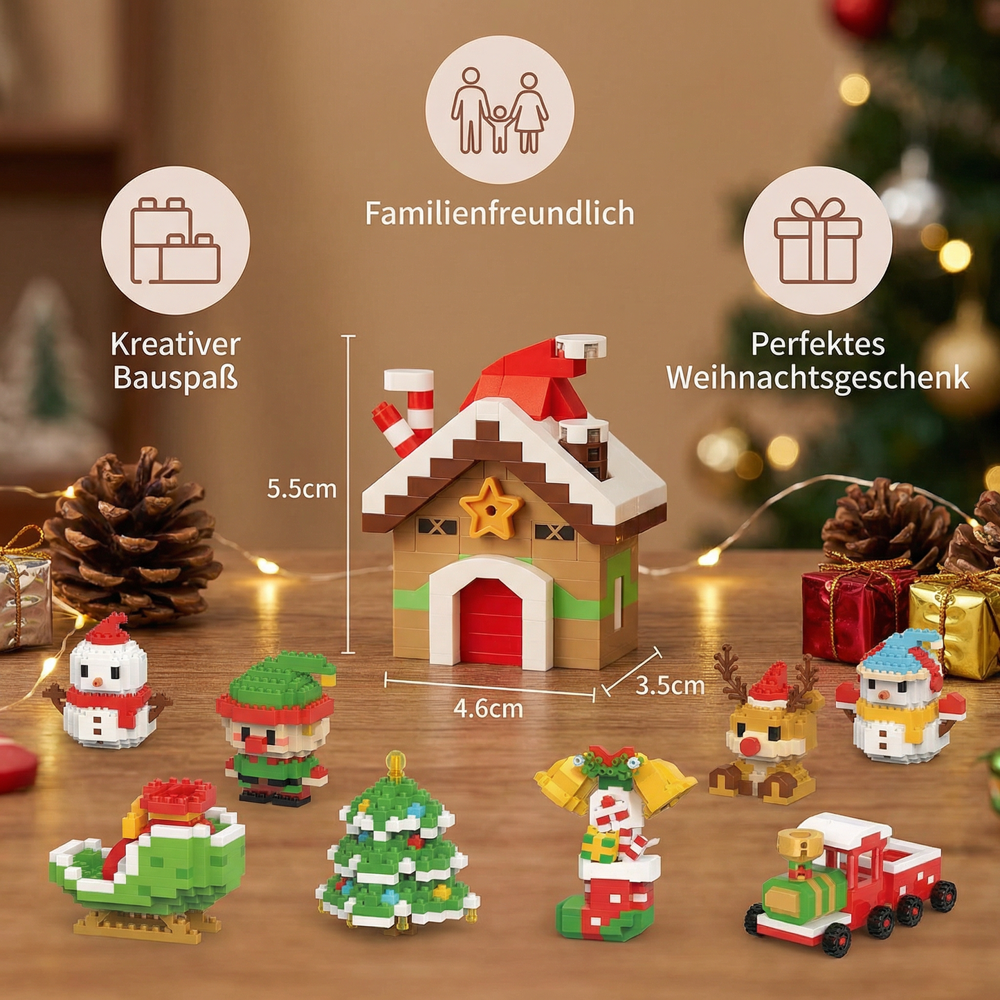 Kreative Baustein Weihnachtsfiguren - Spaß für die ganze Familie