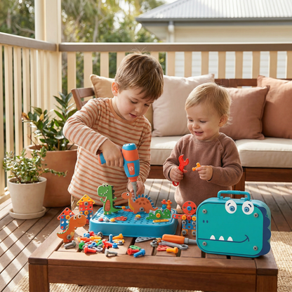 Handwerker Bauset für Kinder im Niedlichen Dino Design