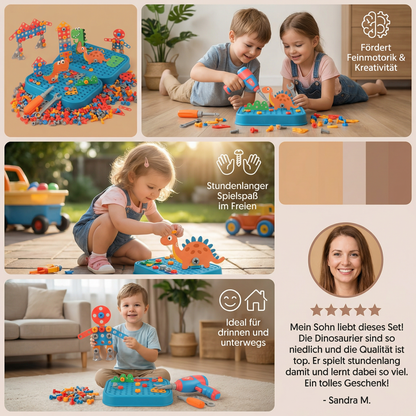 Handwerker Bauset für Kinder im Niedlichen Dino Design