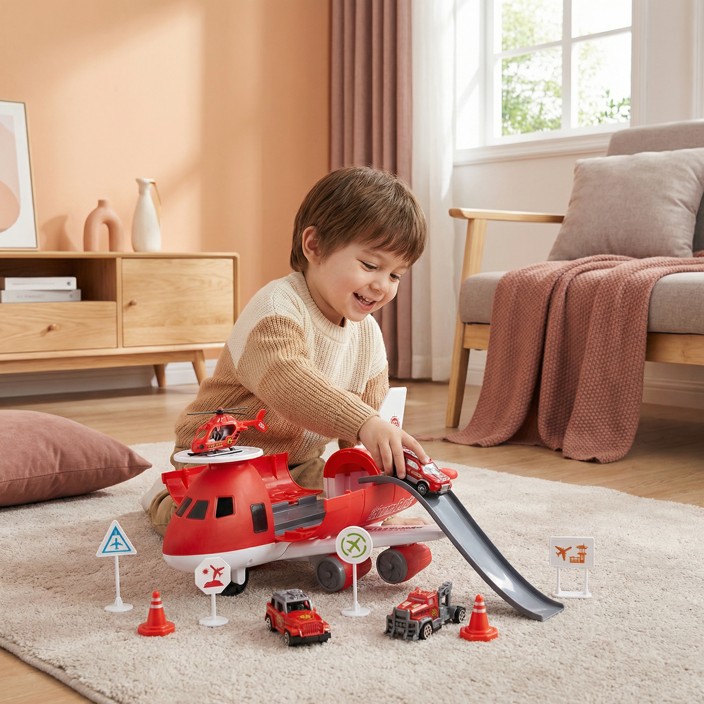 Flugzeug und Fahrzeug Spiel Set