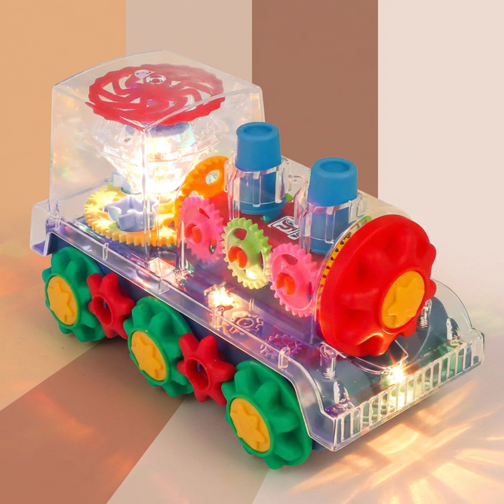 Tanzende und Leuchtende Musik Dampflokomotive