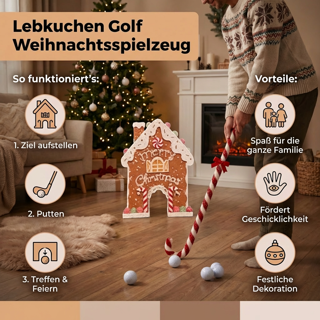 Lebkuchen Golf Weihnachtspielzeug