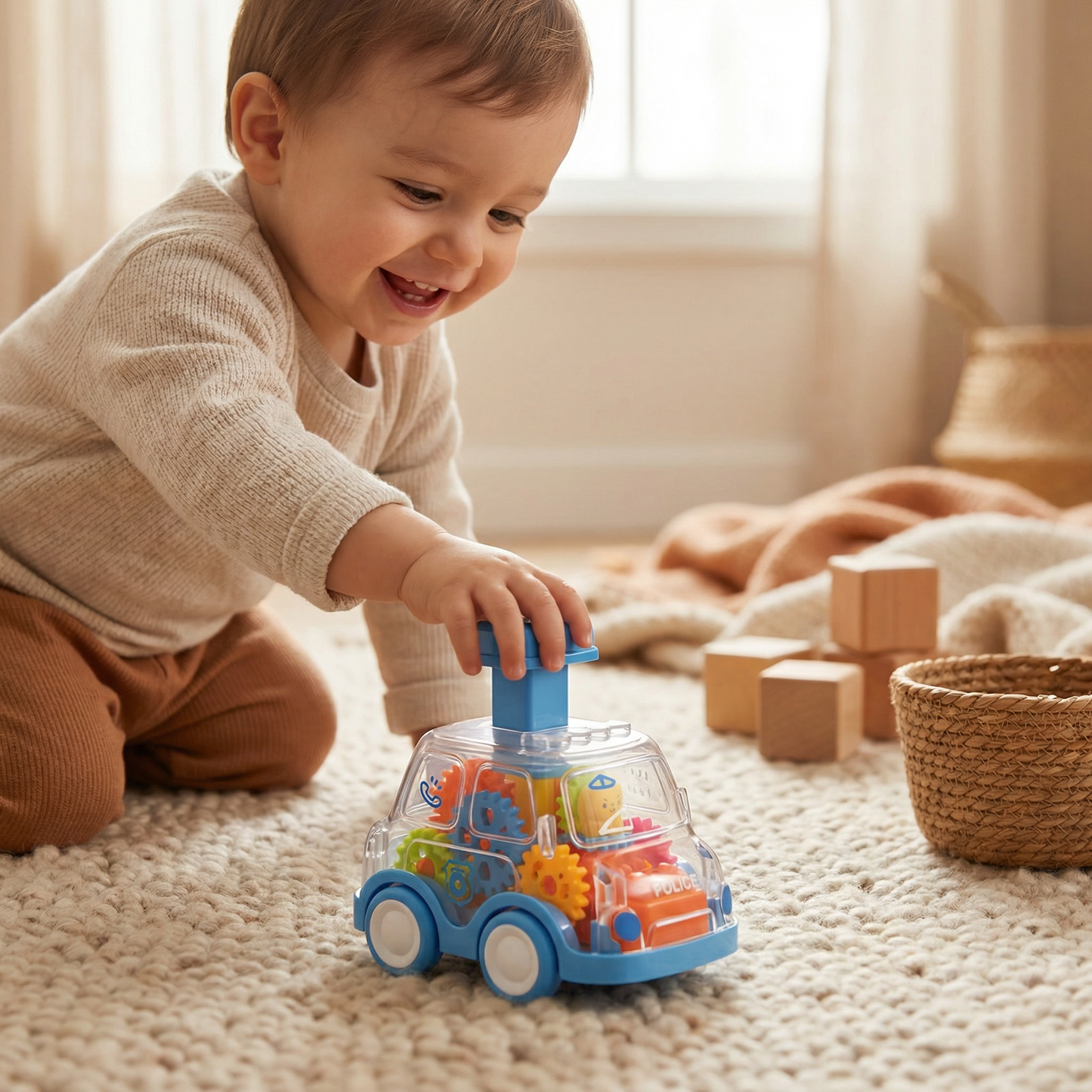 Drück und Los - Zahnrad Spielautos