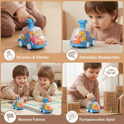 Drück und Los - Zahnrad Spielautos