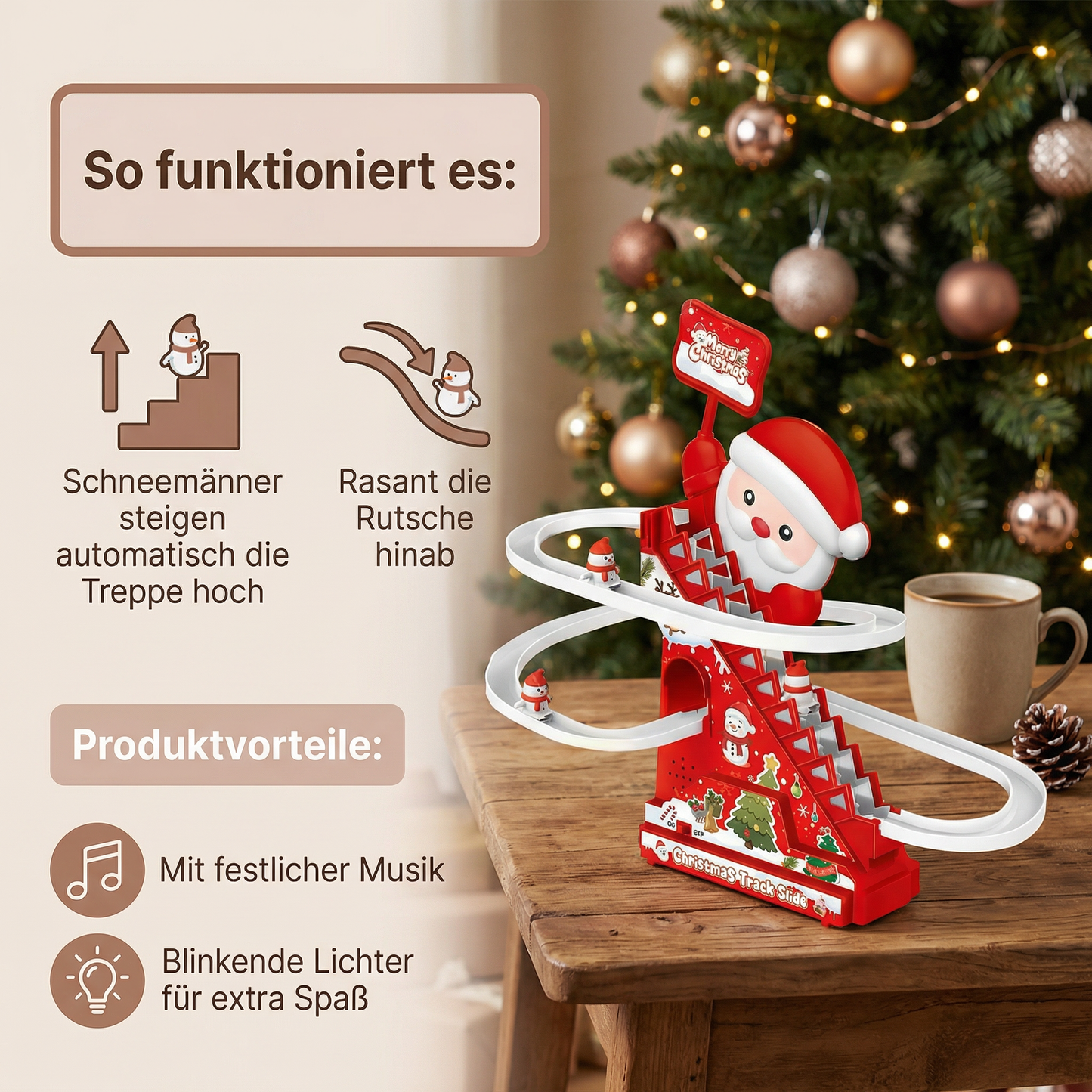 Weihnachtsmann Rutsche Achterbahn Spaß
