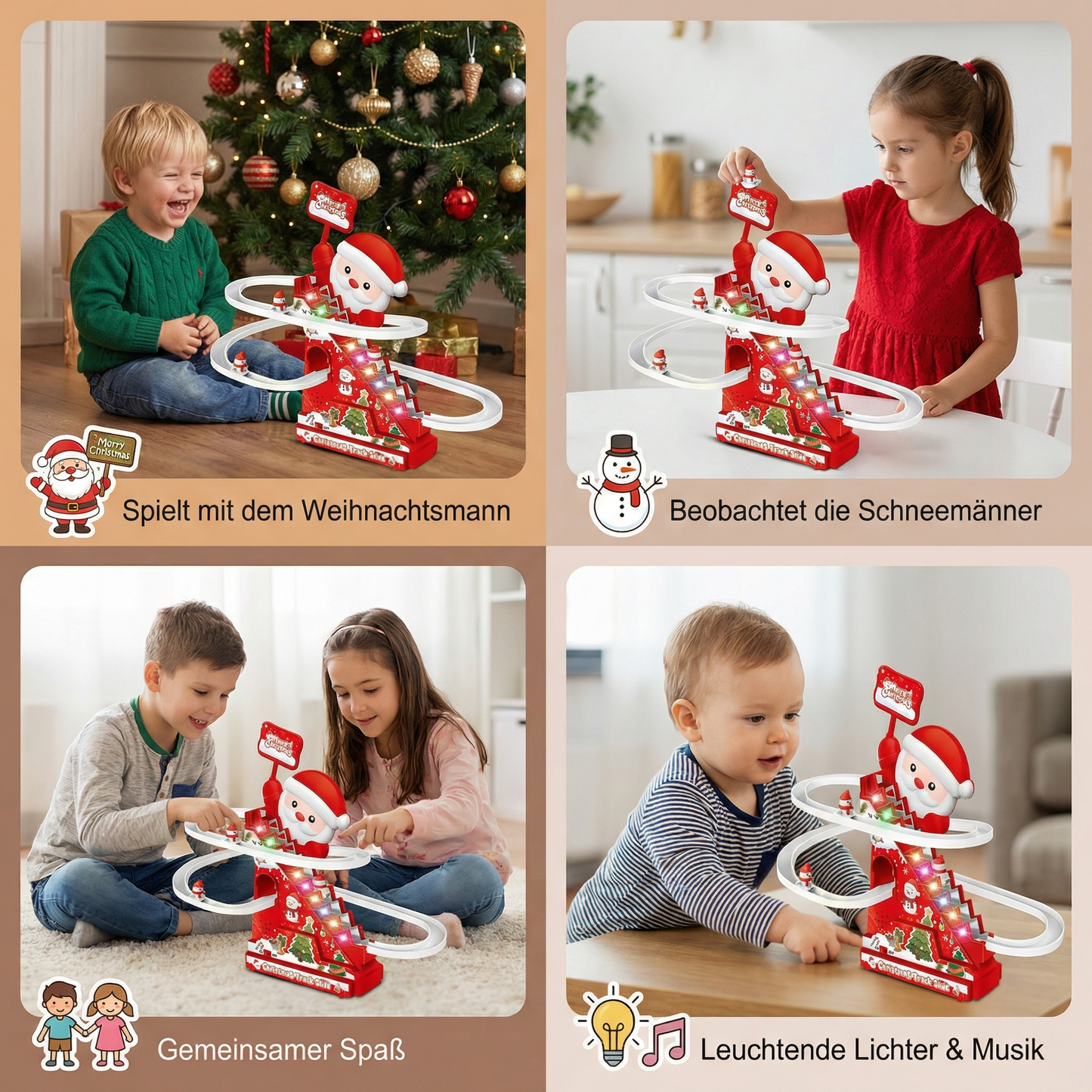 Weihnachtsmann Rutsche Achterbahn Spaß