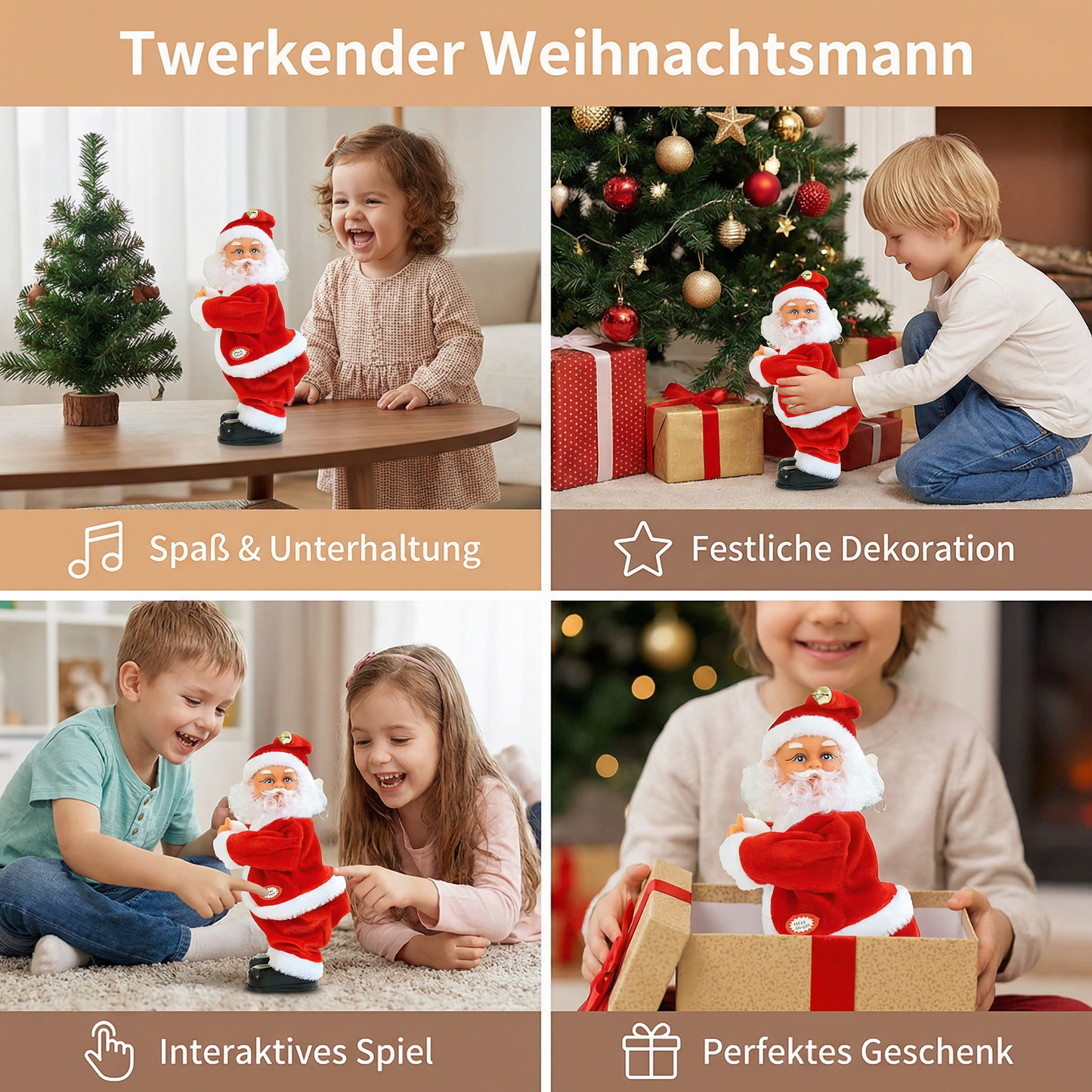 Twerkender Weihnachtsmann – Spielzeug für Kinder