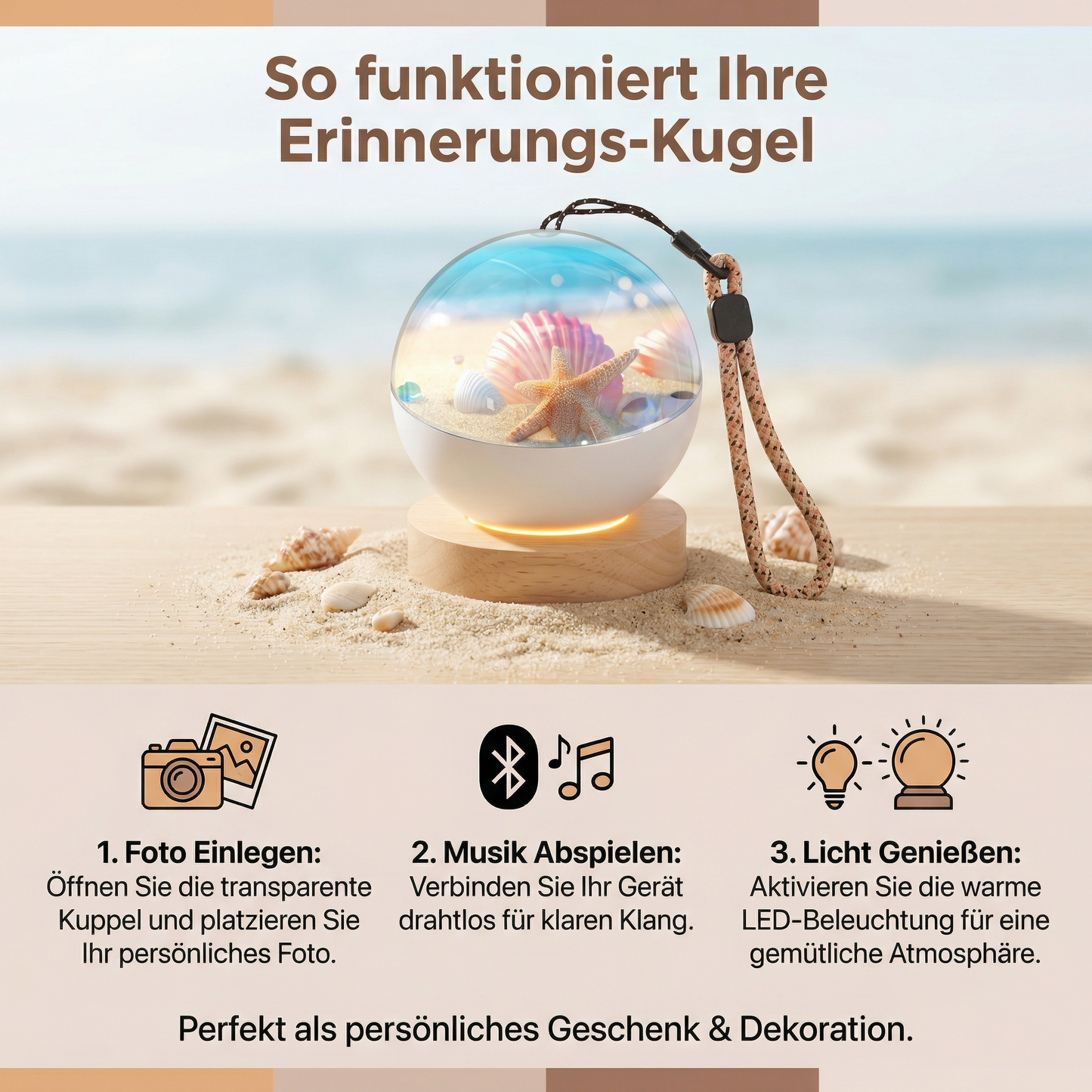 Erinnerungs Geschenk Kugel