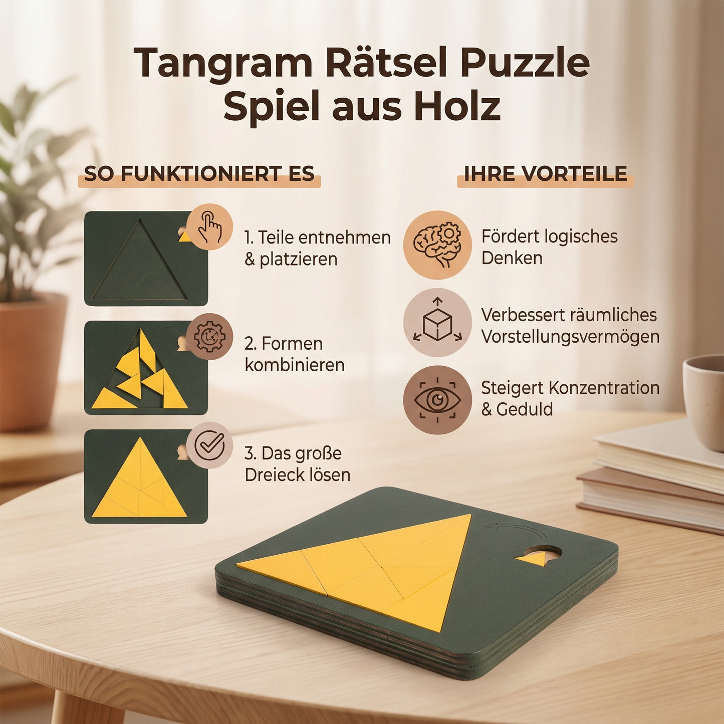 Tangram Rätsel Puzzle Spiel aus Holz