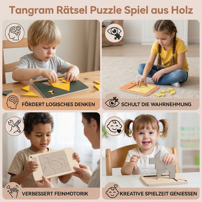Tangram Rätsel Puzzle Spiel aus Holz