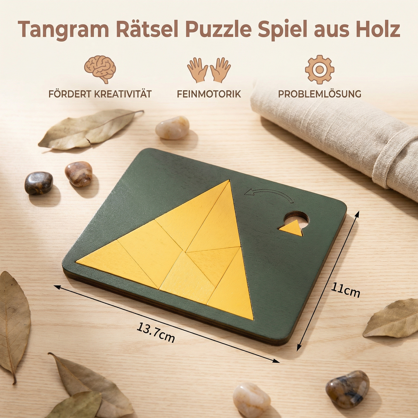 Tangram Rätsel Puzzle Spiel aus Holz
