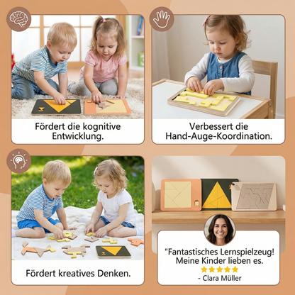 Tangram Rätsel Puzzle Spiel aus Holz