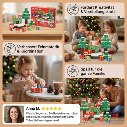 Weihnachtliche Magnet Würfel Bausteine