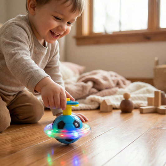 Leuchtender LED Fußball Kreisel