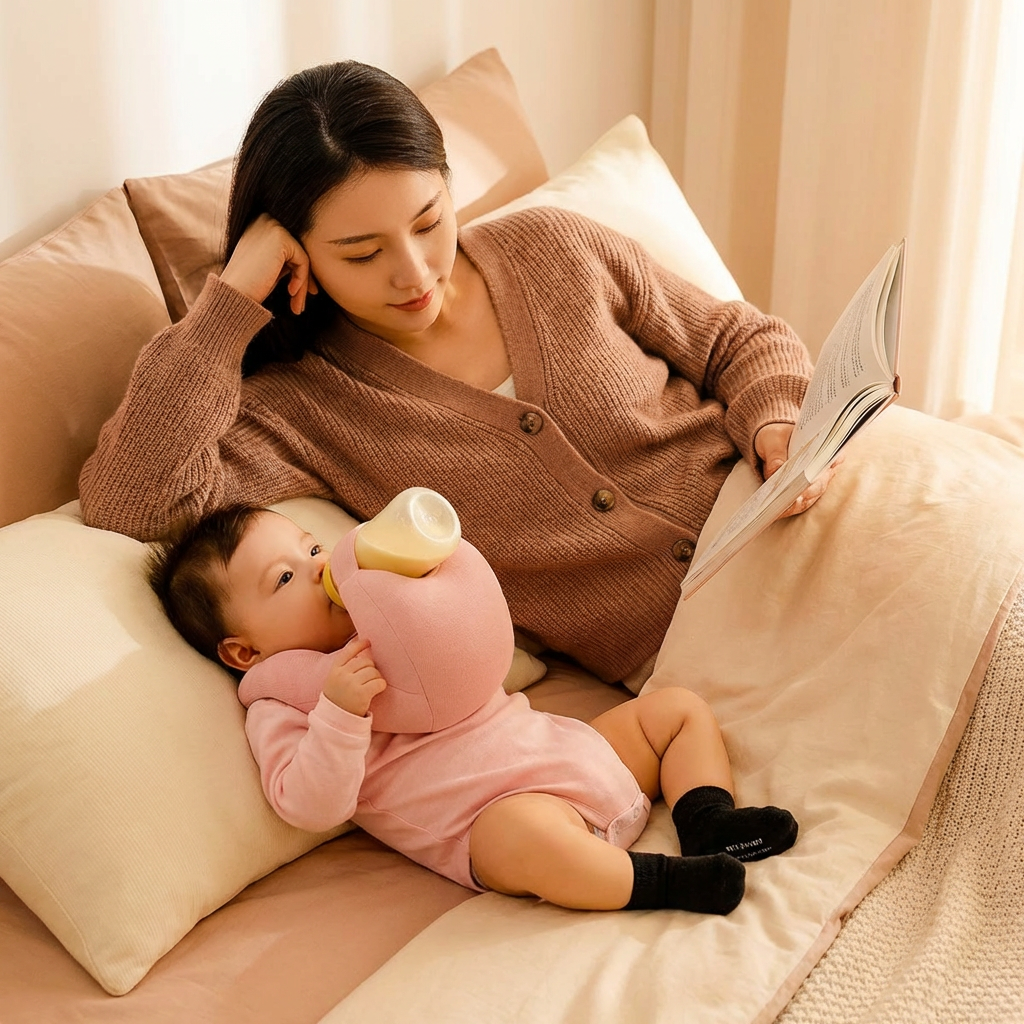 Freihändiges Stillkissen für Babys