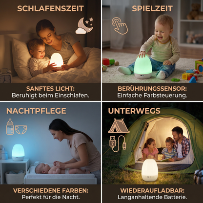 Ei-förmiges LED Nachtlicht aus Silikon