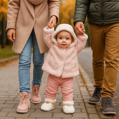 Flauschige Sockenschuhe für Babys